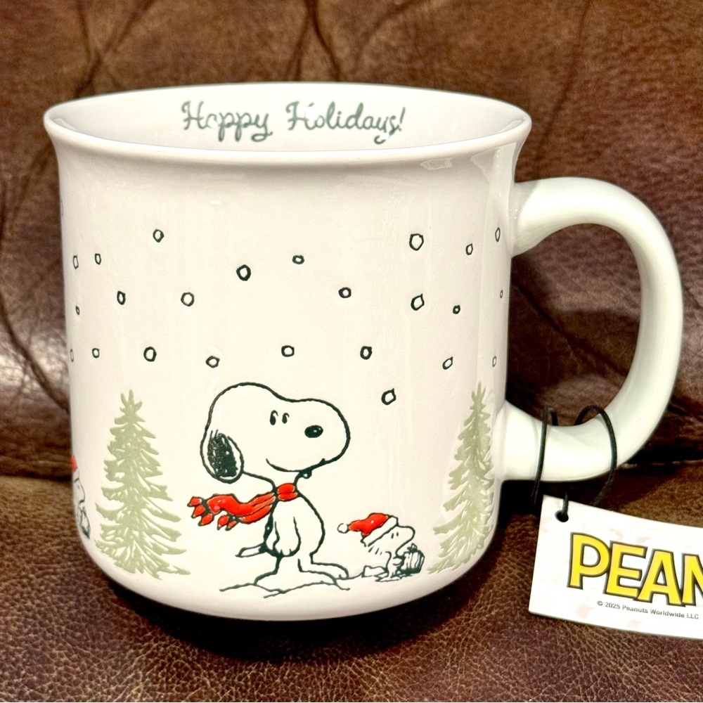 Happy Holidays! - Snoopy & Woodstock in the Snow 21oz Peanuts Christmas Mug